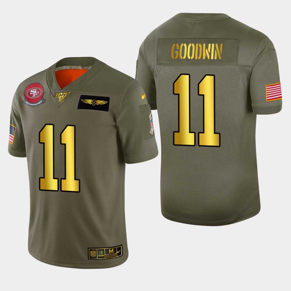 Nike 49ers 11 Marquise Goodwin 2019 Olive Gold Salute To Service 100th Season Limited Jersey Dyin,We sell and wholesale Nike 49ers 11 Marquise Goodwin 2019 Olive Gold Salute To Service 100th Season Limited Jersey Dyin on line form chian!